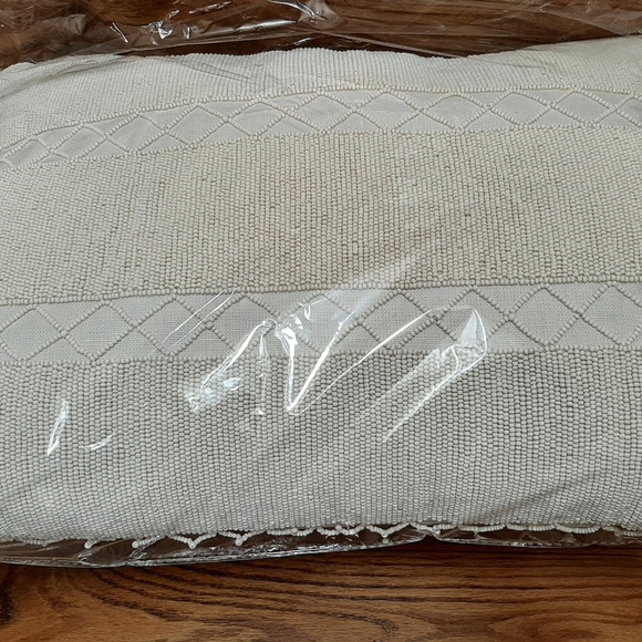 Ralph Lauren RARE Jenna Linen Beaded Decorative Pillow